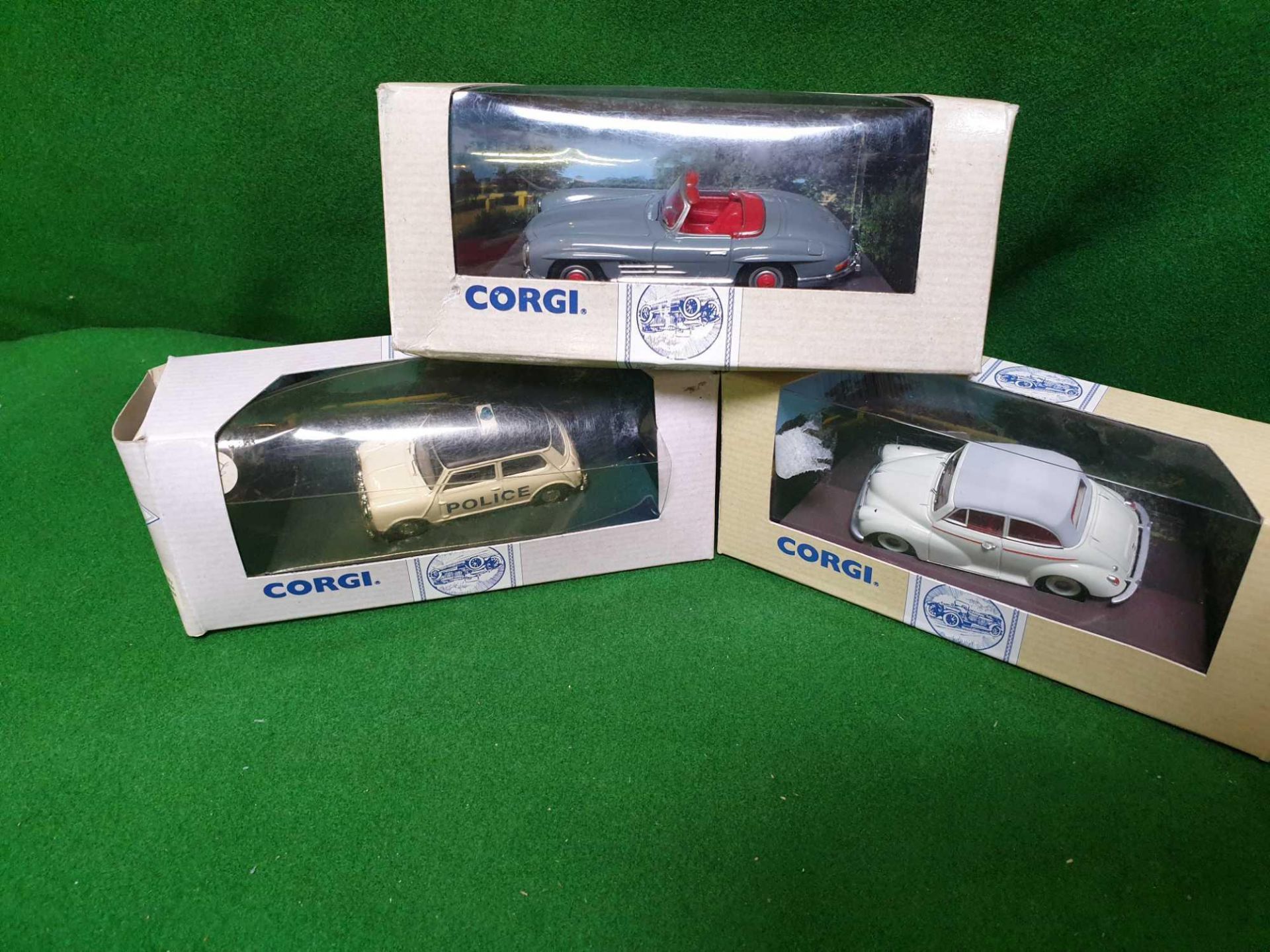 A Set Of 3 X Corgi Classic Vehicles Diecast Models Comprising Of #96750 Corgi Morris Minor