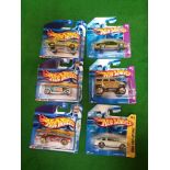 6 X Hot Wheels Carded New Comprising Of Anime Cougar 1968 2003 #072 Track Aces Hooligan 2003 #161