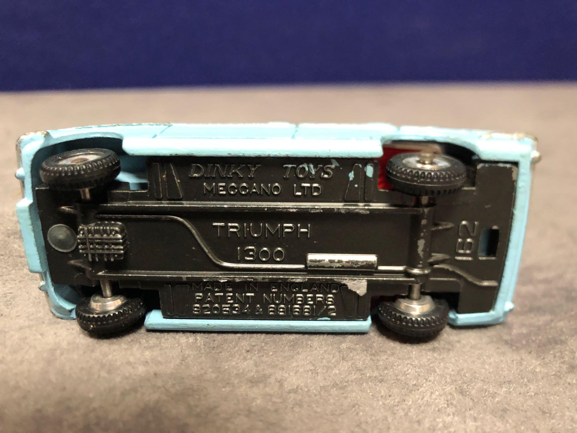 Dinky #162 Triumph 1300 Blue - Red Interior, Spun Hubs And Number Plates 1966 - 1969 Unboxed very - Image 4 of 4