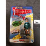 Matchbox 1992 Brains Thunderbirds 4" Matchbox Figure Brains Engineer With Hiramaster Computer On