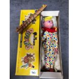 Vintage Pelham Puppets Marionette SS6 Clown In Box