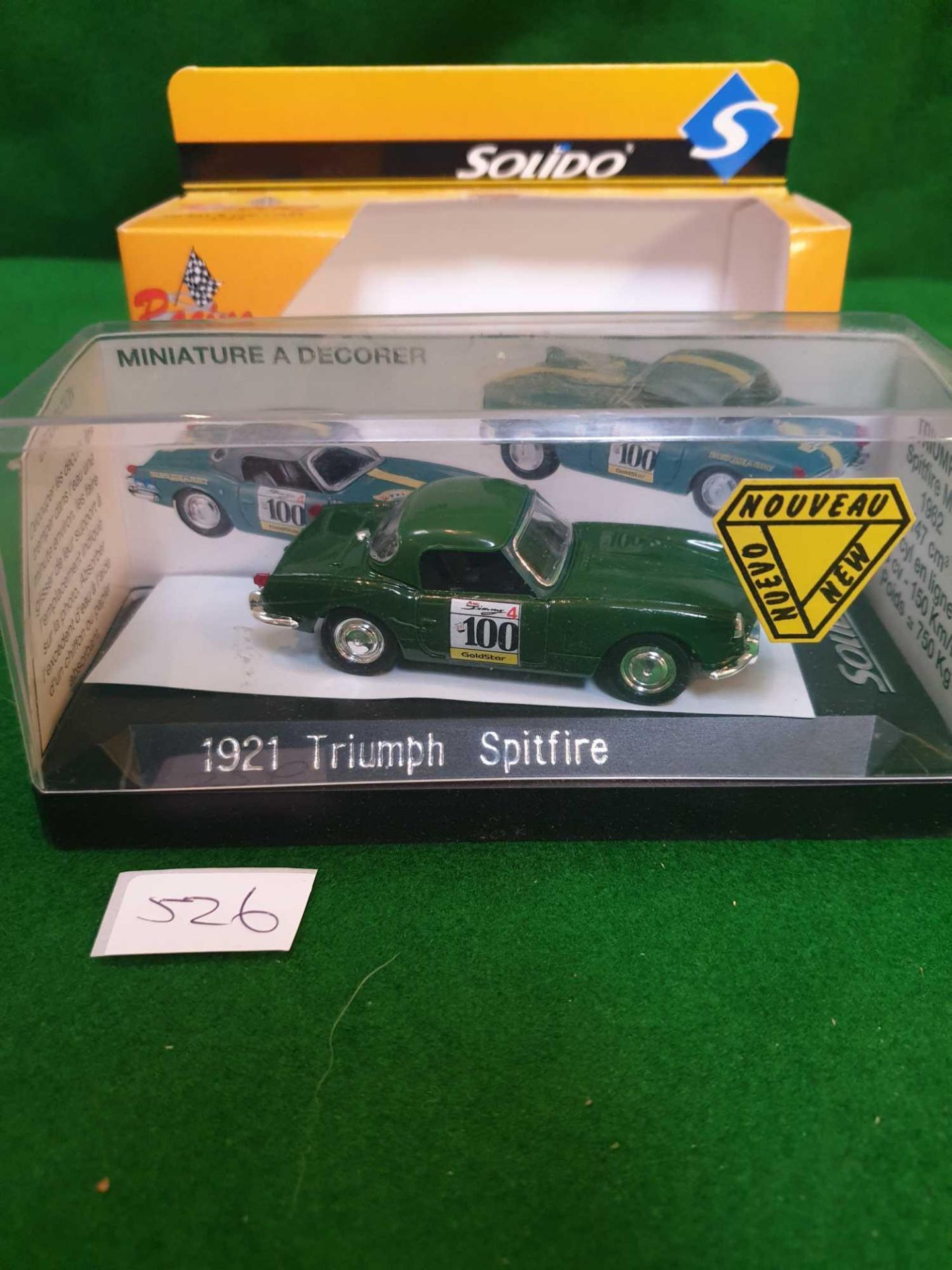 Solido 1921 Triumph Spitfire MK1 1962 1/43 Scale Green Racing Ni 100 Virtually Mint to Mint - Image 2 of 2