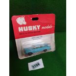 Husky Models Diecast #3 Mercedes 220 In Blue With Yellow Interior On Bubble Card (Bubble It's