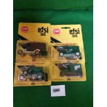 4x EFSI Toys (Holland) Diecast Scale Model Of T-Ford 1919 Comprising Of; #6012, #150, #6007 & #MT14.