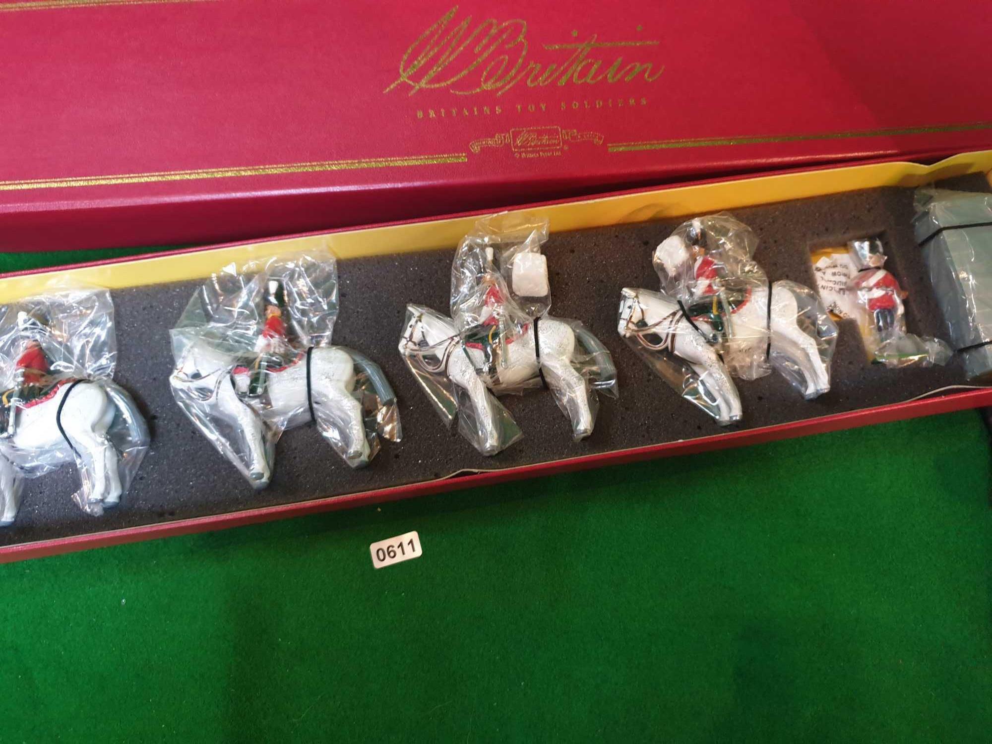 Britains 00075 British Royal Scots Greys Mounted Metal Toy Soldier Figure Set Mint Sealed In Box The - Image 2 of 2