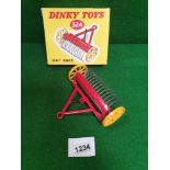 Dinky #324 Hay Rake Red/Yellow - Mint In An Excellent Firm Box 1954-1964