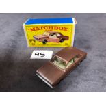 Matchbox Lesney #25D Ford Cortina Mk 2 Metallic Brown - Black Plastic Wheels. Unpainted Base In Mint