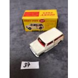 Dinky #197 Morris Mini Traveller Cream - Cream Body, Tan Woodwork And Red Interior. Mint in