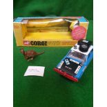 Corgi #302 Hillman Hunter With Kangaroo Decal Blue Vehicle With Golden Jacks Take Off Wheels and