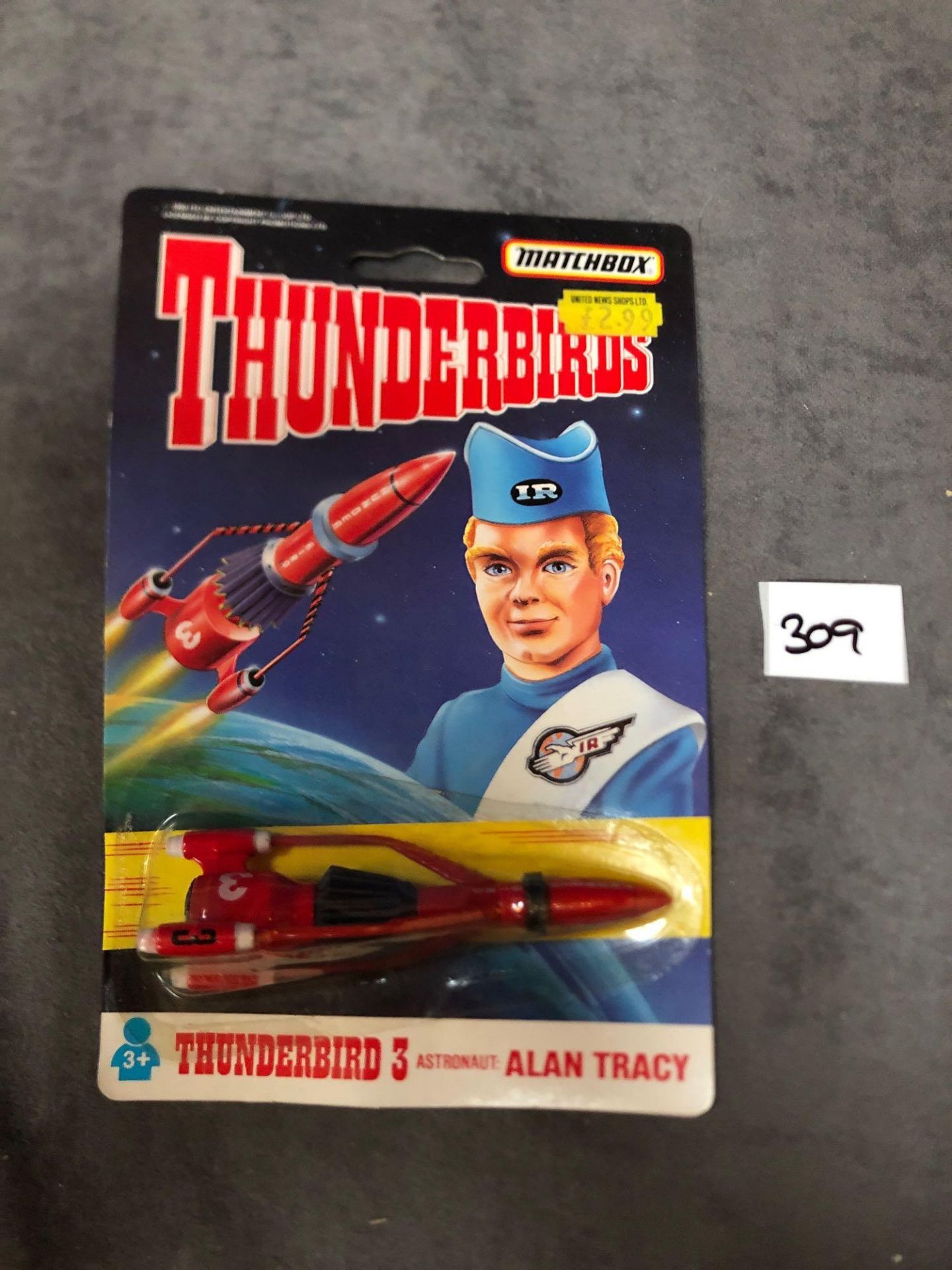 Matchbox Thunderbirds 1992 Thunderbird 3 Astronaut Alan Tracy On Original Bubble Card