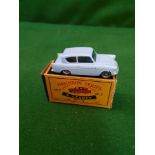 Matchbox Lesney #7b Ford Anglia Pale Blue Type C Box Silver Wheels Firm Box