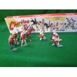 Cherilea (England) Series W17 Cowboys And Indians 7 metal Painted Figures With Original Box