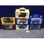 7x Diecast Vehicles Advertising Tea, All In Individual Boxes