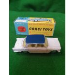 Corgi #217 Fiat 1800 Two Tone Blue Silver Trim And Smooth Hubs Veery Good Model With a mint Box