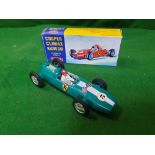 Laurie Toys (Hong Kong) Cooper Climax Racing Car Green Friction Racing Car With Driver And Racing