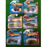 6 X Hot Wheels Carded New Comprising Custom V8 Vega 2010 #127 Twin MIII 2010 #065 Meyers Manx