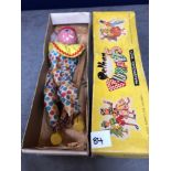 Vintage Pelham Puppets Marionette Clown In A Box