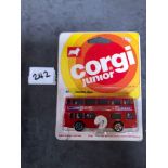 Corgi Juniors #81, London Bus - Visit Britain mint on opened bubble card