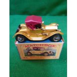 Matchbox Models Of Yesteryear Y6 1913 Cadillac Gold Red Roof Mint Model Firm Box