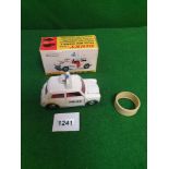 Dinky #250 Mini Cooper S Police Car White - Red Interior. Cast Hubs With Inner Packaging In