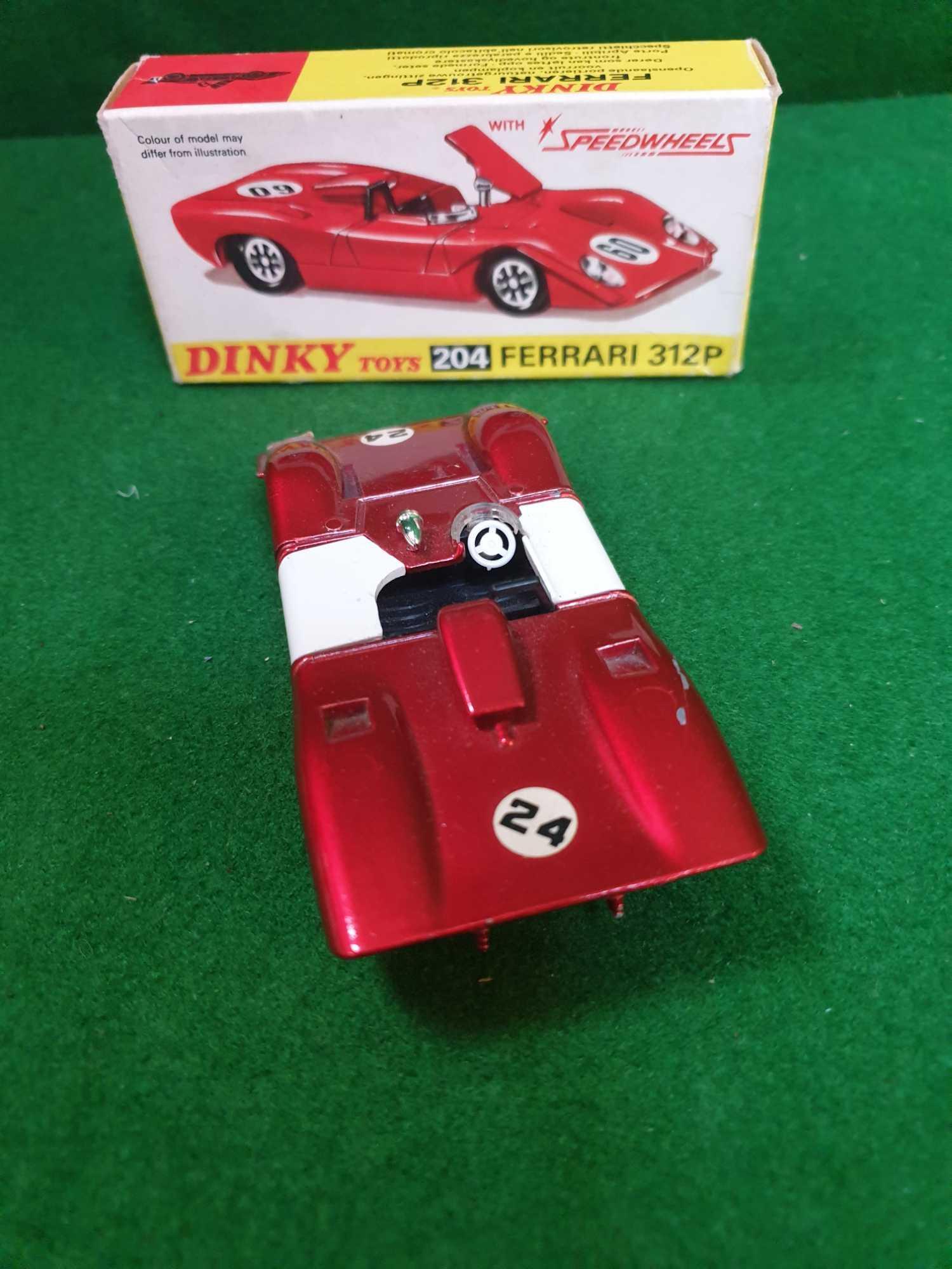 Dinky #204 Ferrari 312P Red #24 - Racing #24 Excellent Model Small Scratch Oneside In Excellent Firm - Image 3 of 3