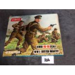 Airfix H0-00 Scale #S3 48 Pieces WWII British Infantry N. Europe On Sprues In a firm excellent Box