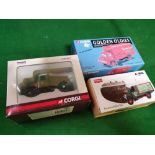 3 X Corgi Vehicles Comprising Of C859/10 Thornycroft Van Batchelors Peas Diecast Car Mint Boxed #