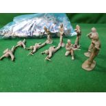 A Large Set Of Plastic Toy Soldiers Comprising Of 135 X German Wehrmacht And 83 X German Africa