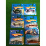 6 X Hot Wheels Models Mint On Card Comprising Hot Wheels Pin Hedz 2005 093 1964 Chevy Impala # Hot