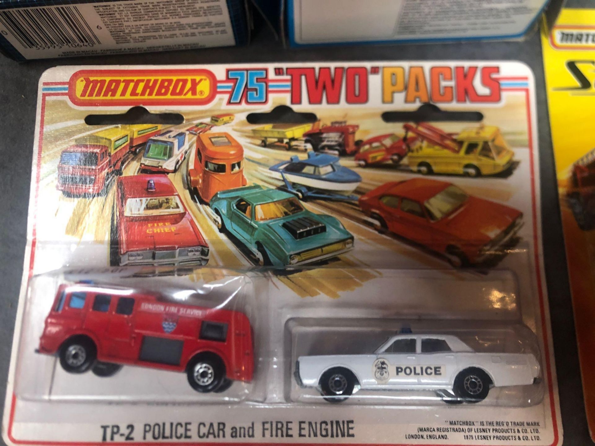 4 X Matchbox Diecast Vehicles Comprising Of # Matchbox Twin Pack Lesney TP-2 Police Car And Fire - Image 2 of 4