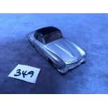 Dinky (France) #24H Mercedes 190SL In Silver With A Black Roof Played With In Very Good Condition