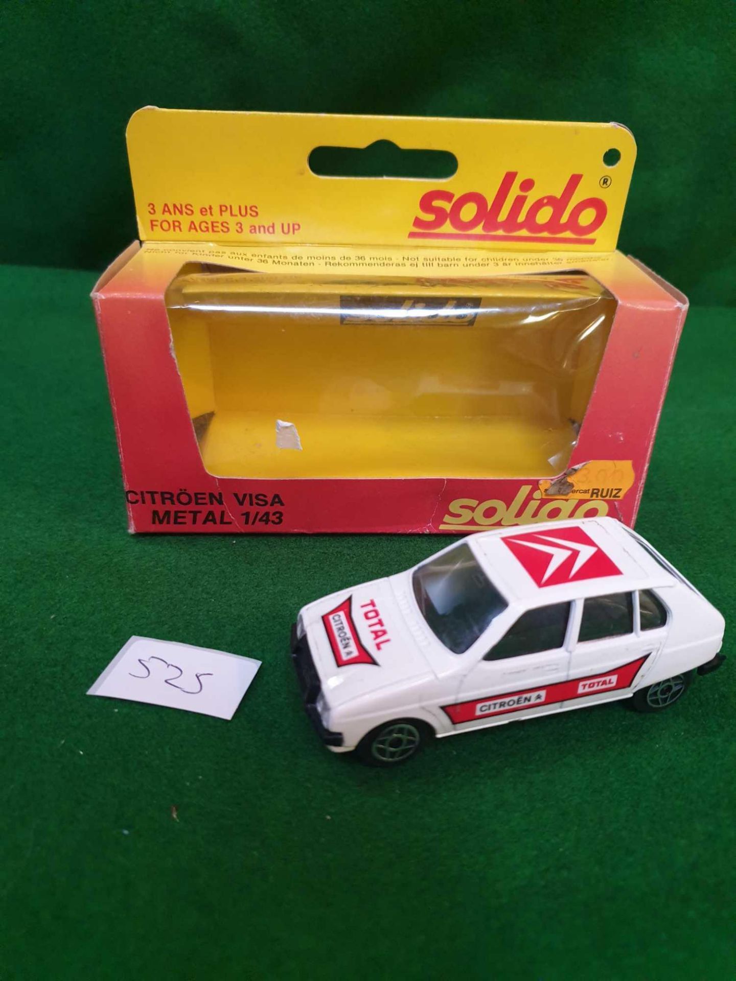 Solido #1201 Citroen Visa White With Decals Virtually Mint Model In Fair Box