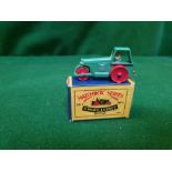 Matchbox Moko Lesney Matchbox Series #1b Road Roller Light Green 1953 Mint Model in Excellent Box