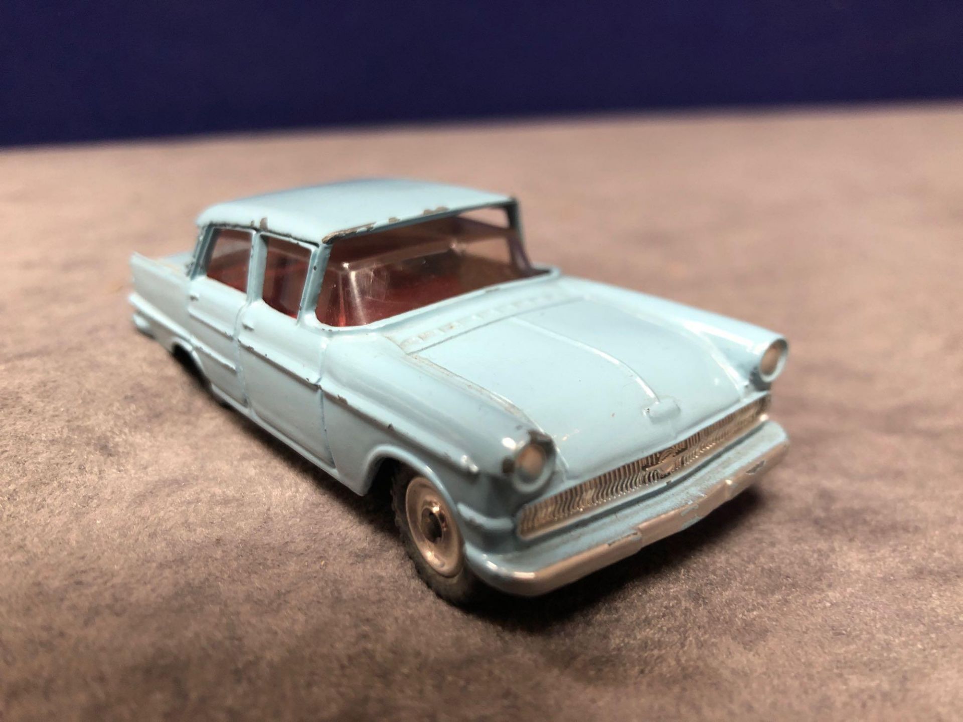 Dinky # 177 Opel Kapitan Blue - Red Interior 1960 - 1966 Unboxed very good model with a good shine - Image 2 of 4