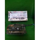 Masudaya Japan #3599 Army Tank M99 Battery Powered C1960s, Battery Operated, Plastic Tracks Length