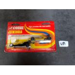 Corgi Junior #2510 "Formula 5000 + Formula 1", one finished in Black and the other Black. Mint on