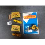 3 X Matchbox Diecast Vehicles Comprising Of 2 X #Matchbox 24a Weatherill Hydraulic Excavator (One In