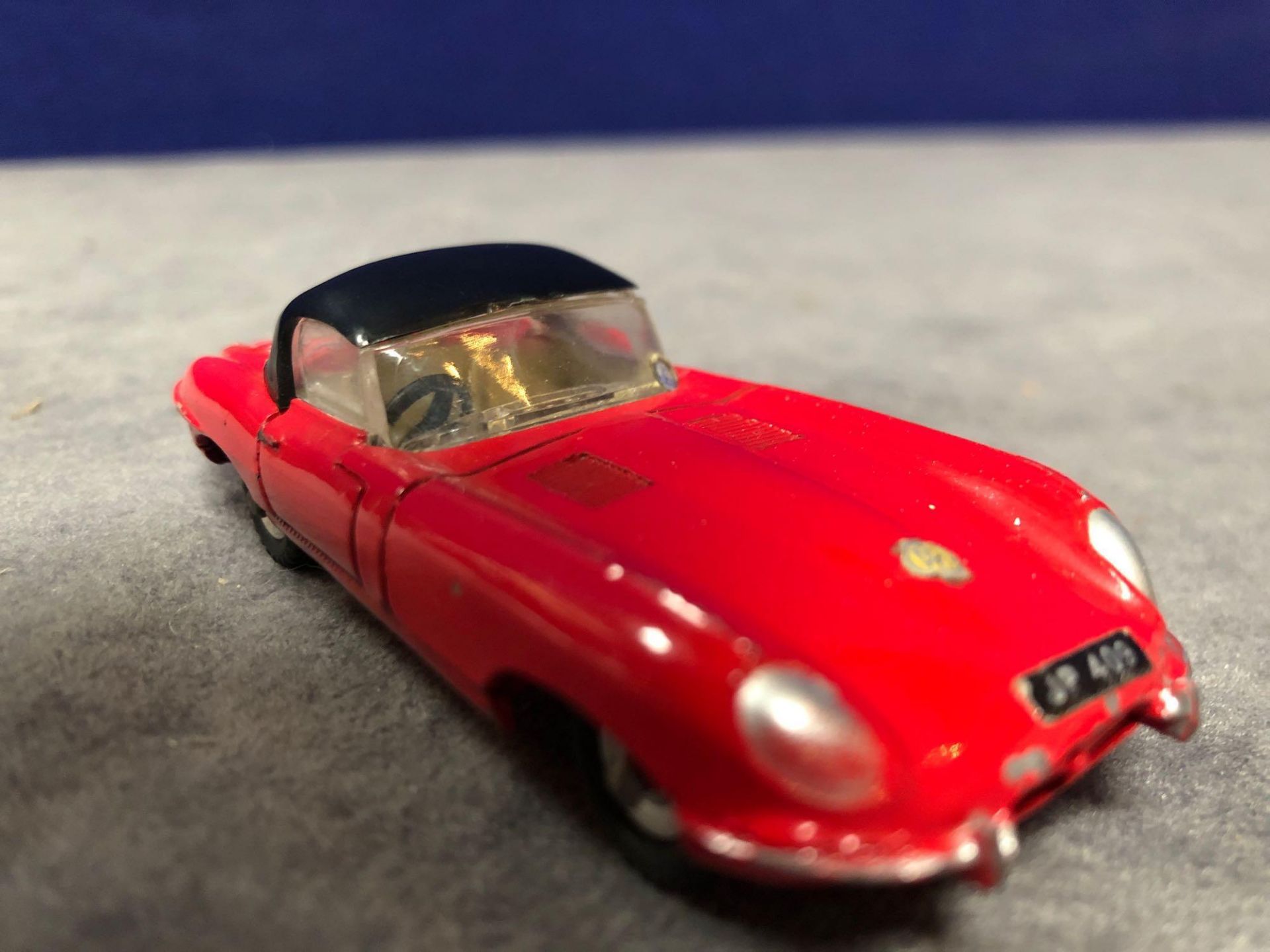 Dinky #120 Jaguar E-Type Red - Removable Roof 1962-1967 Unboxed excellent model with a lovely - Image 2 of 4