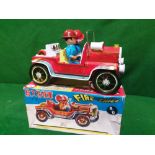 Vintage B/O China 70s ME699 Battery Operated Fire Chief Tin Lithgraph Car