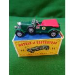 Lesney Models Of Yesteryear Y5 1929 4 1/2 Litre Bentley Green Red Interior Mint Model Fair Good