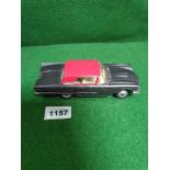 Corgi Toys #214S Ford Thunderbird In Metallic Grey With A Red Roof And Lemon Interior Excellent