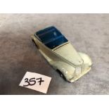 Dinky #38e Armstrong Siddeley Coupe Grey - Blue Interior And Black Ridged Hubs Unboxed 1946-1950
