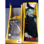 Vintage Pelham Puppets Marionette Wicked Witch In Damaged Box