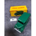 Dinky #452 Trojan 15cwt Van (Chivers) Green model is mint has a slight mark on roof in a solid