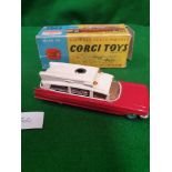 Corgi #437 Superior Ambulance On Cadillac Chassis Missing Light Otherwise Ok In Damaged / Poor Box