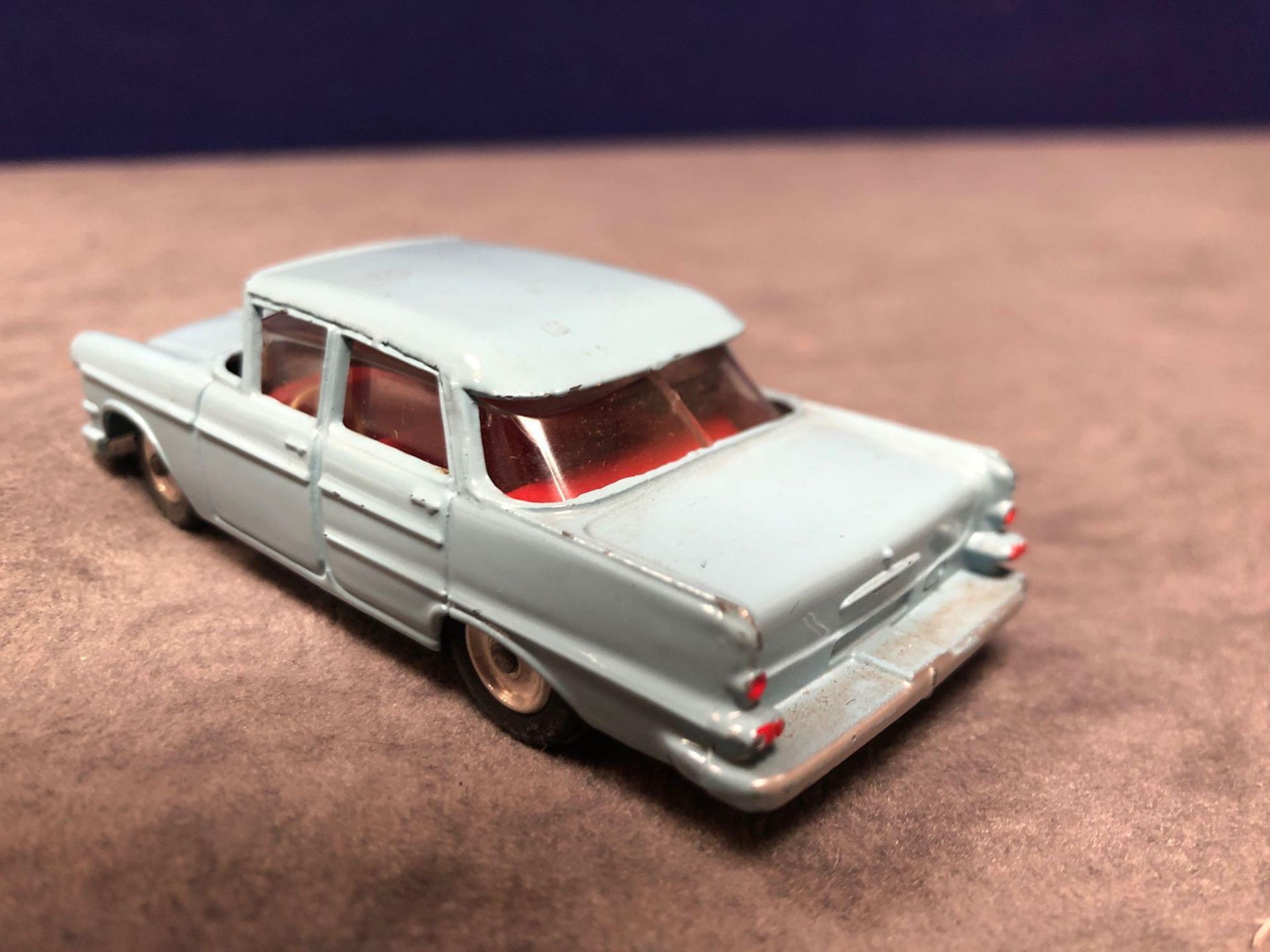 Dinky # 177 Opel Kapitan Blue - Red Interior 1960 - 1966 Unboxed very good model with a good shine - Image 3 of 4