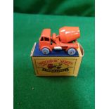 Matchbox Moko Lesney #26a Erf Cement Mixer Orange Mint Model Firm Box