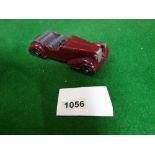 Dinky #38d Alvis Sports Tourer Maroon/Grey - Post War With Ridged Hubs 1946 - 1950 Unboxed
