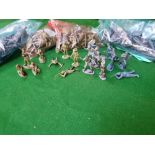 A Large Set Of Plastic Toy Soldiers Comprising Of 31 X German Alpine 24 X British Paratroopers 30