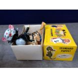 Vintage Pelham Puppets Marionette Black Cat In A Box